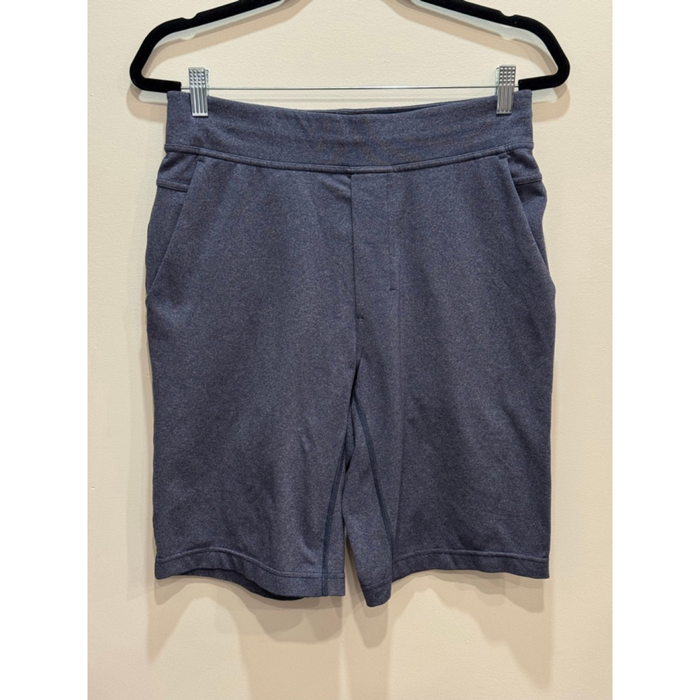 Lululemon Mens Athletic Shorts S Blue Zip Pocket Workout